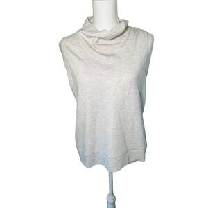 New With Defects VARLEY Tank Top Womens Small Heather Grey Cowl Neck DoubleSoft